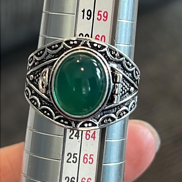 #391 Green Onyx Poison ☠️ Handcrafted Ring 💍 Size 10 NWOT - Picture 13 of 14